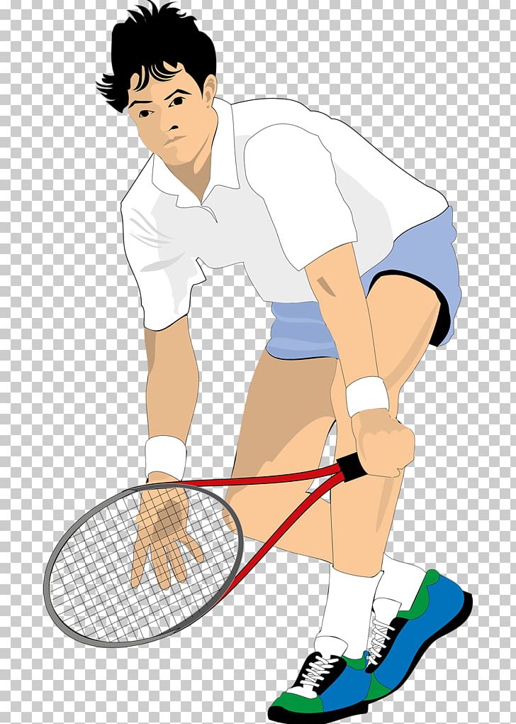 Tennis Player Cartoon PNG, Clipart, Arm, Boy, Cartoon Characters, Fitness, Football Player Free PNG Download