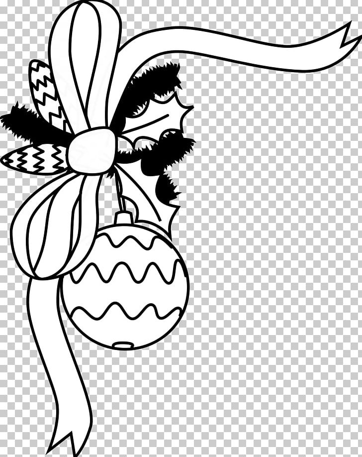 Santa Claus Christmas Ornament Black And White PNG, Clipart, Black, Branch, Christmas Card, Christmas Decoration, Elf Free PNG Download