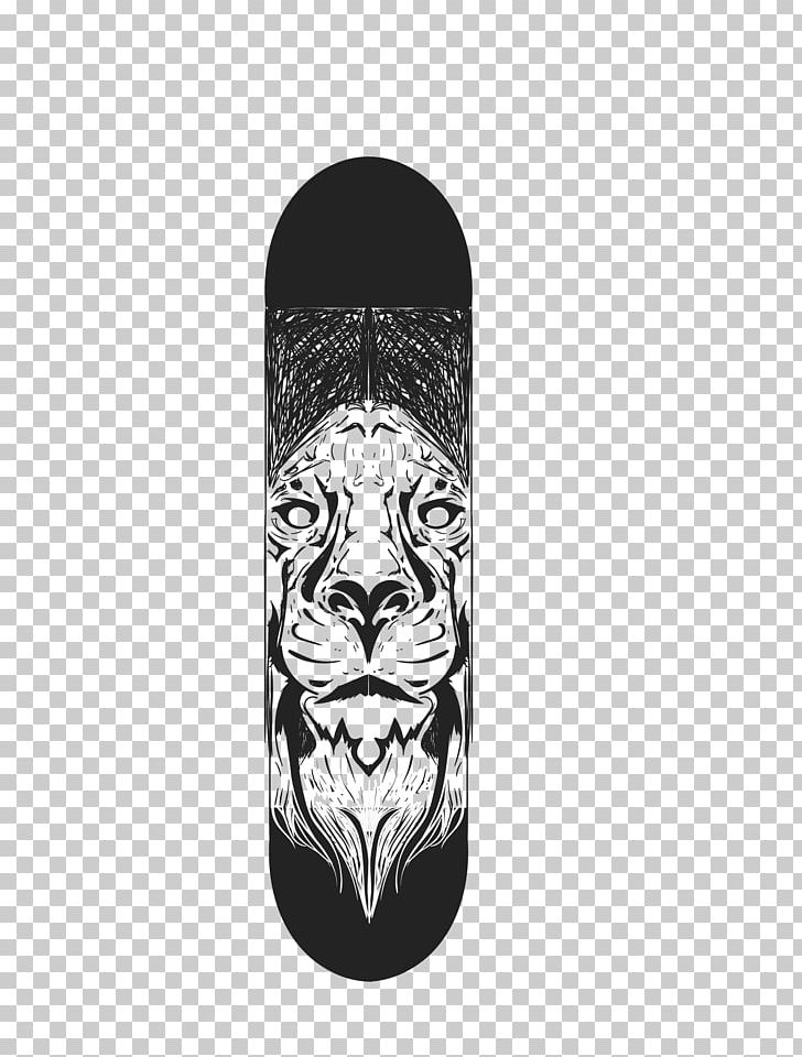 Tiger Euclidean Skateboarding PNG, Clipart, Adobe Illustrator, Background Black, Black, Black And White, Black Background Free PNG Download