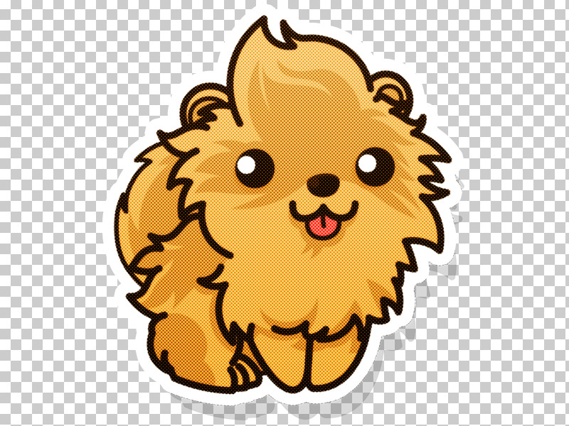 Cartoon Pomeranian Yellow Dog Snout PNG, Clipart, Cartoon, Dog, Fawn, Lion, Nonsporting Group Free PNG Download