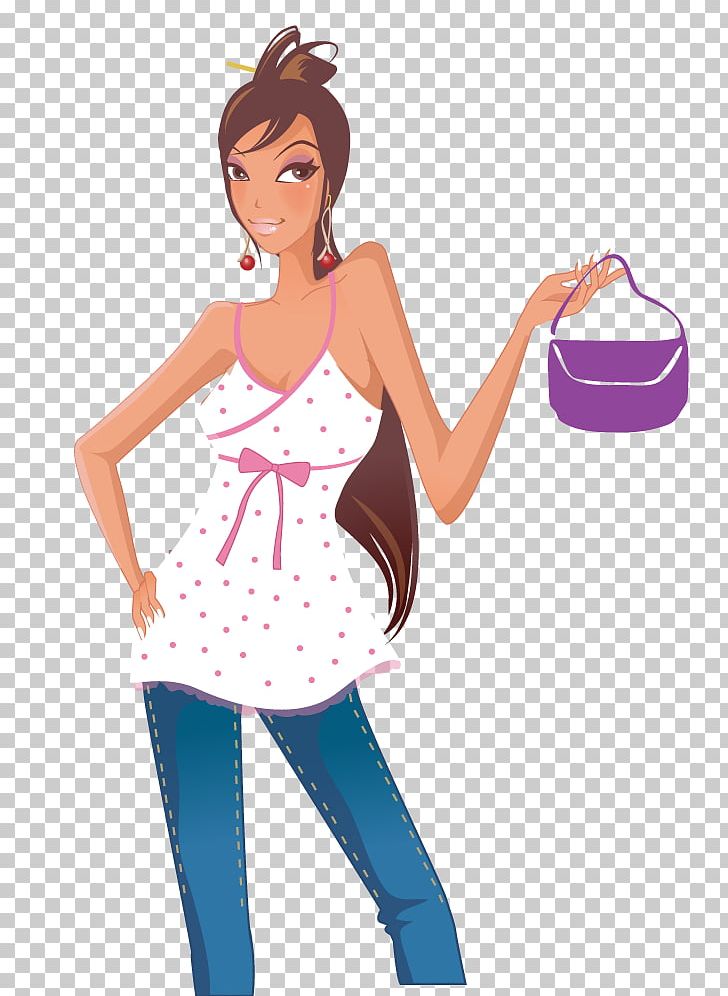 T-shirt Woman Girl PNG, Clipart, Art, Baby Girl, Bag, Bag Vector, Brown Hair Free PNG Download