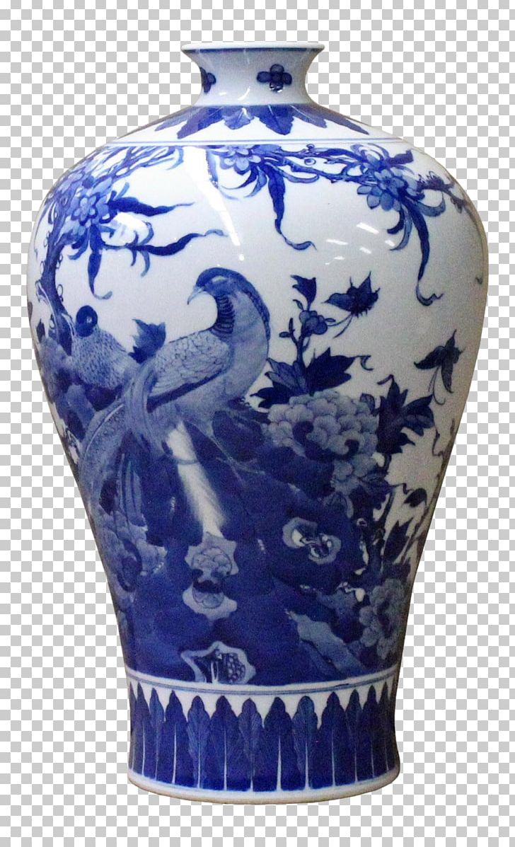 Vase Blue And White Pottery Ceramic Meiping Porcelain PNG, Clipart, Artifact, Bird, Blue, Blue And White Porcelain, Blue And White Pottery Free PNG Download