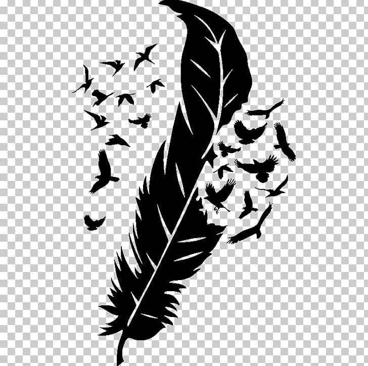 Bird Feather Abziehtattoo Henna PNG, Clipart, Abziehtattoo, Animals, Beak, Bird, Black And White Free PNG Download