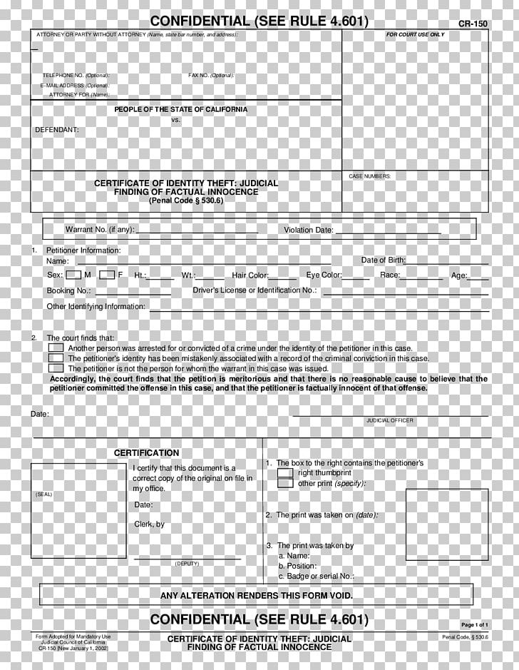 Document Court Crime Actual Innocence Form PNG, Clipart, Angle, Area, Black And White, Certificate Of Identity, Court Free PNG Download