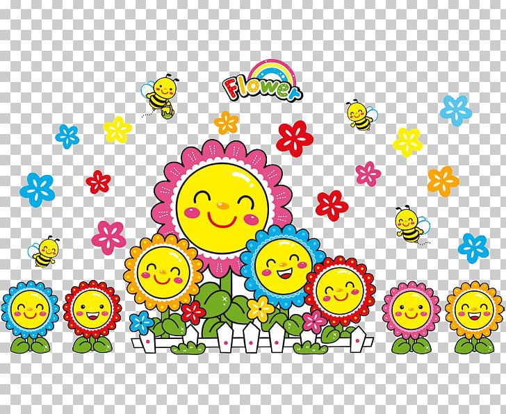 Paper Wall Bedroom Common Sunflower PNG, Clipart, Area, Cartoon, Child, Children, Children Frame Free PNG Download