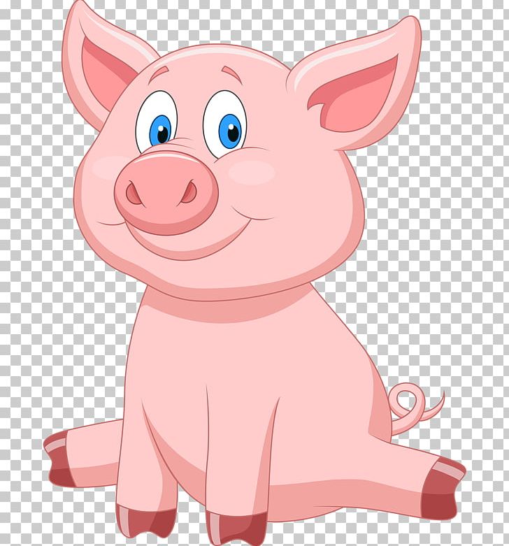 Pig Cartoon PNG, Clipart, Animals, Canvas Print, Cartoon, Cute, Cute Pig Free PNG Download