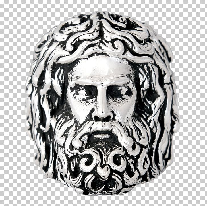 Silver Coin Ring Zeus Onyx PNG, Clipart, Black And White, Bracelet, Coin, Facial Hair, Head Free PNG Download