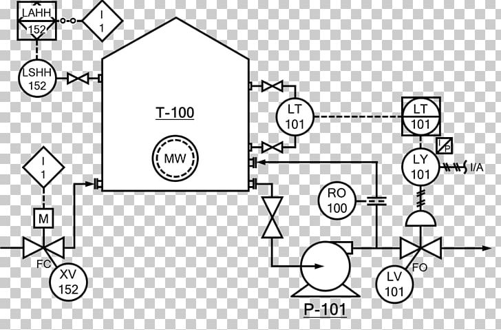 Piping And Instrumentation Diagram Process Flow Diagram Engineering PNG, Clipart, Angle, Artwork, Auto Part, Black And White, Circle Free PNG Download