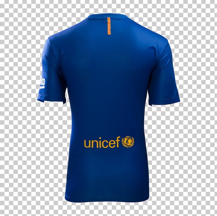T-shirt FC Barcelona Top Sleeve Neck PNG, Clipart, Active Shirt, Andres Iniesta, Blue, Clothing, Cobalt Blue Free PNG Download