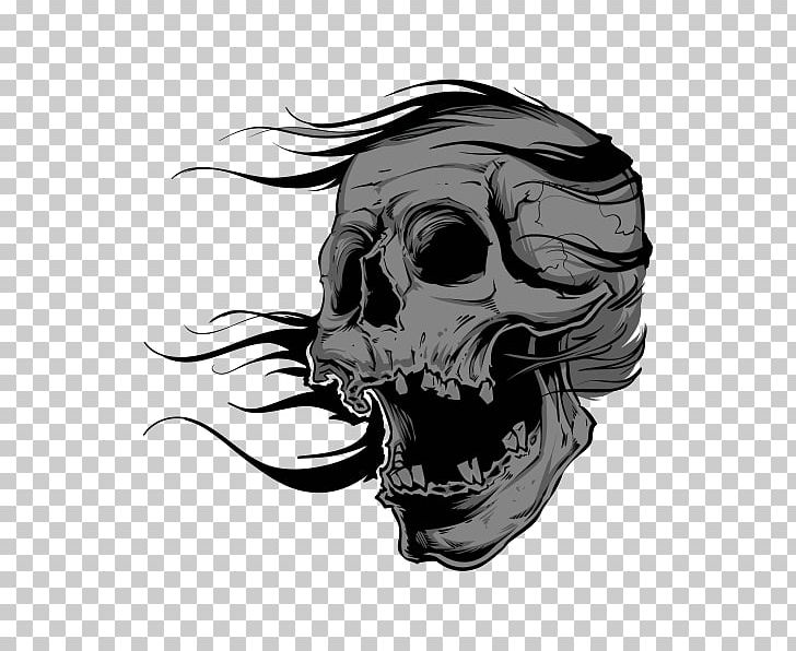 Human Skull Symbolism Drawing Decal Printing PNG, Clipart, Art, Artwork, Automotive Design, Black And White, Bone Free PNG Download