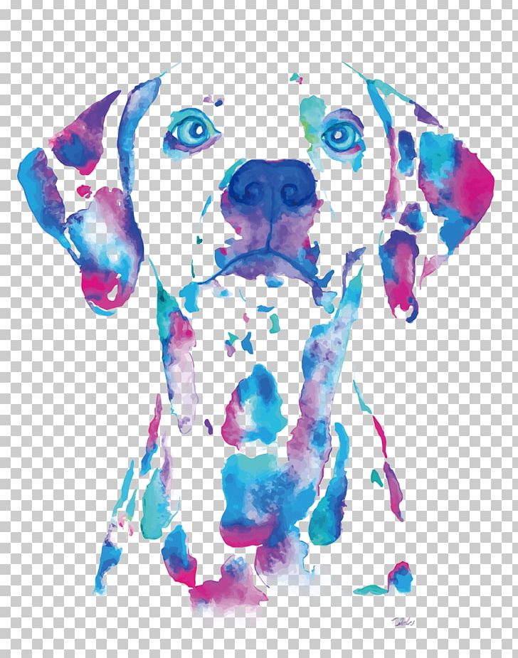 Dalmatian Dog Watercolor Painting Portrait PNG, Clipart, Animals, Art, Carnivoran, Color, Dog Like Mammal Free PNG Download