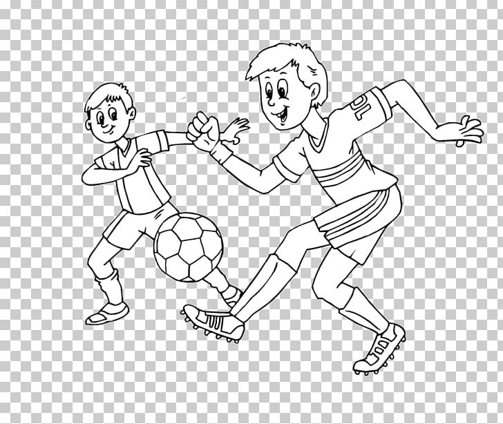 Football Coloring Book Sportart PNG, Clipart, Angle, Arm, Ball, Black, Cartoon Free PNG Download