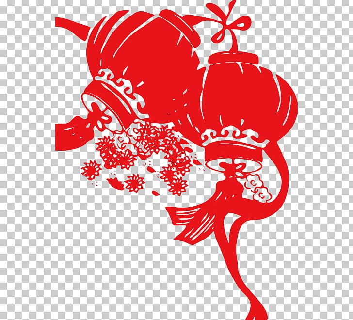 Chinese New Year Lantern Papercutting Fu Traditional Chinese Holidays PNG, Clipart, Baskets, Chinese Lantern, Chinese Style, Fictional Character, Flower Free PNG Download