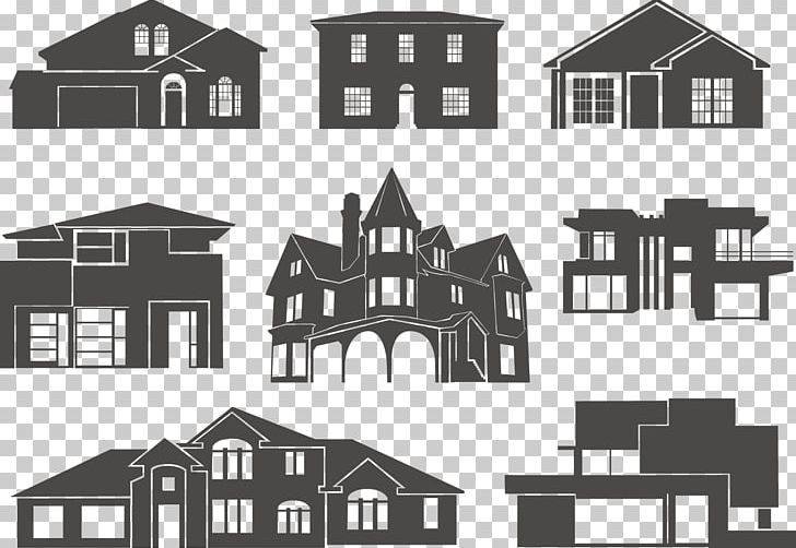 House Silhouette Building PNG, Clipart, Angle, Apartment House, Architecture, Black And White, Bran Free PNG Download