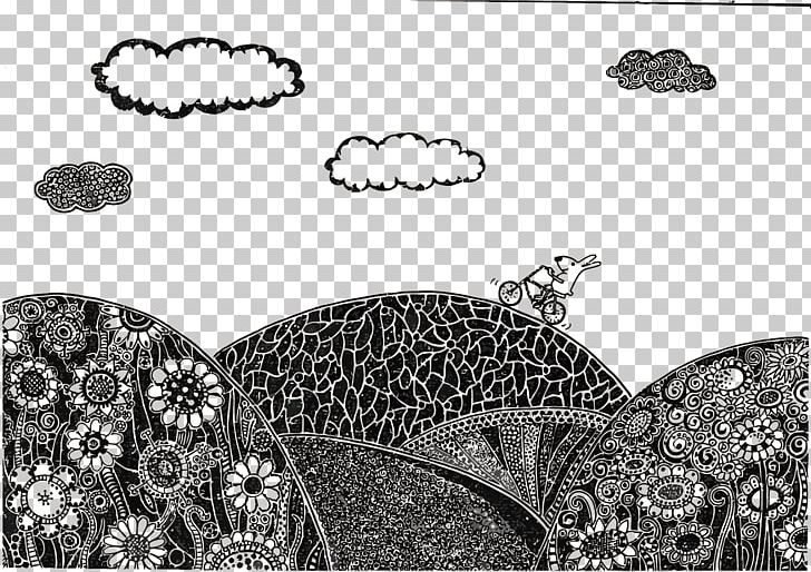 Black And White Illustrator Illustration PNG, Clipart, Cartoon, Child, Deviantart, Handpainted Flowers, Happy Birthday Vector Images Free PNG Download