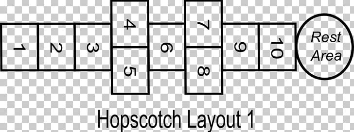 Hopscotch Pythagorean Tiling Tile Game Pattern PNG, Clipart, Angle, Area, Black And White, Brand, Cognition Free PNG Download