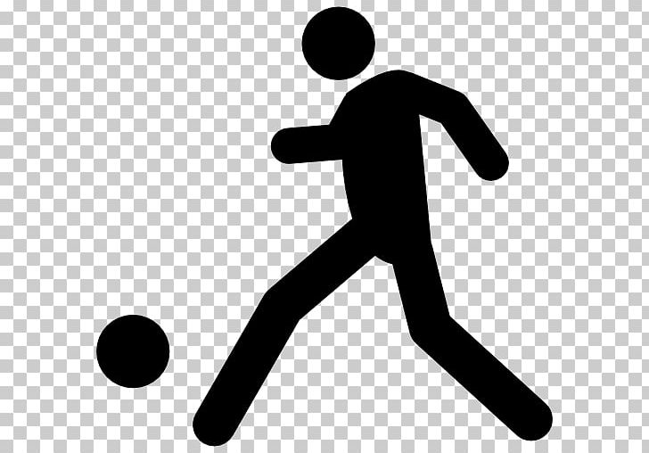 Football Kickball Computer Icons PNG, Clipart, Area, Arm, Ball, Black, Black And White Free PNG Download