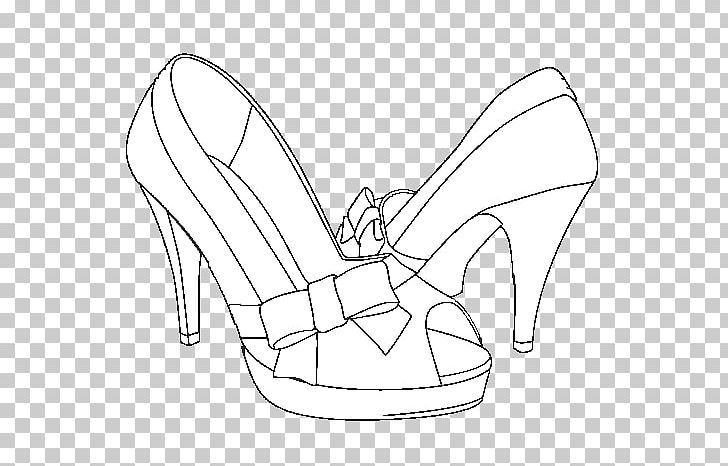 High-heeled Shoe Coloring Book Drawing PNG, Clipart, Angle, Area, Arm, Artwork, Cartoon Free PNG Download