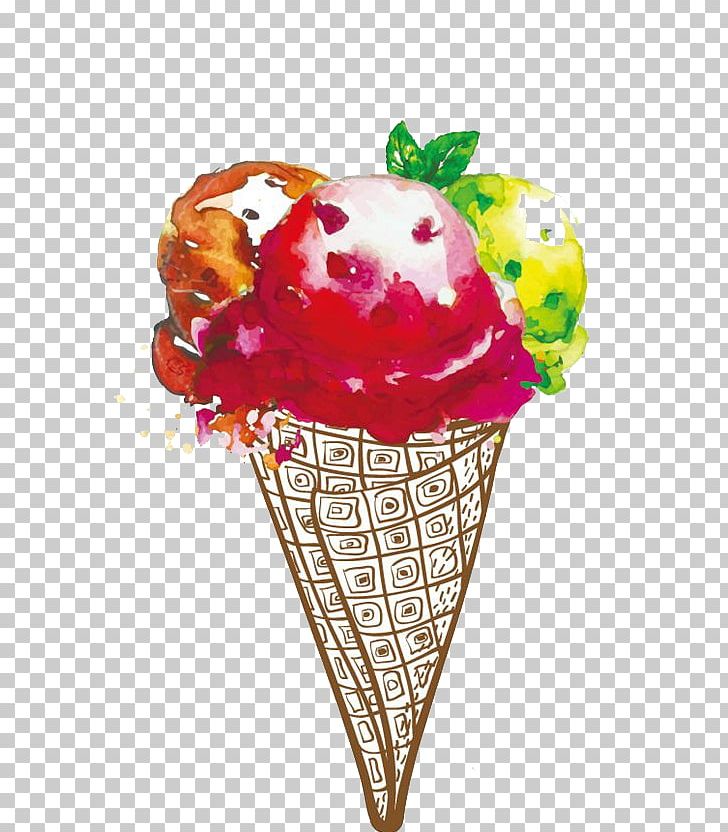 Ice Cream Milk Watercolor Painting Dessert PNG, Clipart, Cartoon, Cartoon Dessert, Cream, Dairy Product, Dondurma Free PNG Download