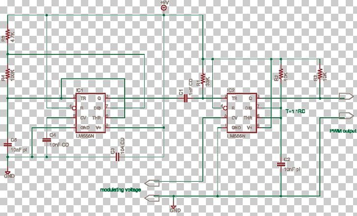 Electrical Network Pulse-width Modulation Electronics 555 Timer IC Diagram PNG, Clipart, 555 Timer Ic, Angle, Area, Circuit Component, Diagram Free PNG Download