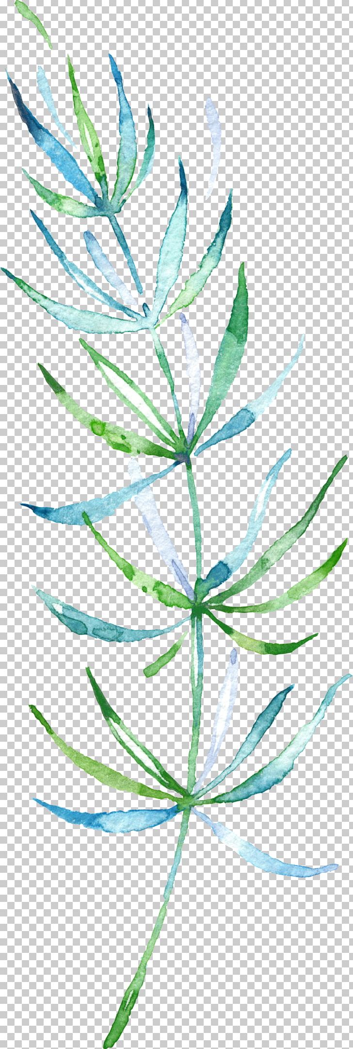 Watercolor Painting Leaf PNG, Clipart, Blue, Blue Leaves, Branch, Branches, Color Free PNG Download