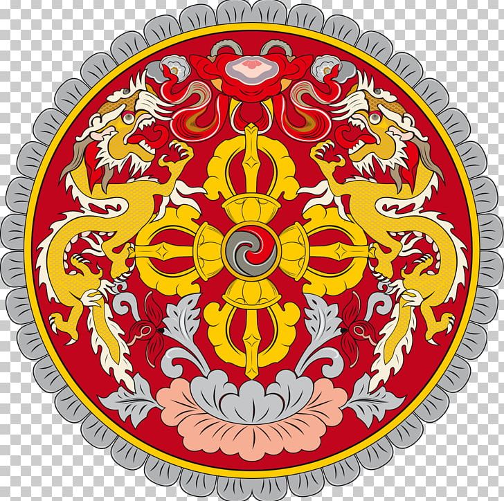 Emblem Of Bhutan Flag Of Bhutan National Emblem National Symbols Of Bhutan PNG, Clipart, Bhutan, Buddhism, Circle, Country, Dragon Free PNG Download