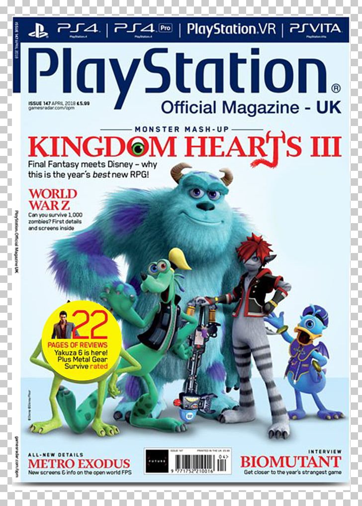 Kingdom Hearts III PlayStation Official Magazine – UK PlayStation: The Official Magazine PlayStation 4 PNG, Clipart, Action Figure, Gamesradar, James P Sullivan, Kingdom Hearts, Kingdom Hearts Iii Free PNG Download