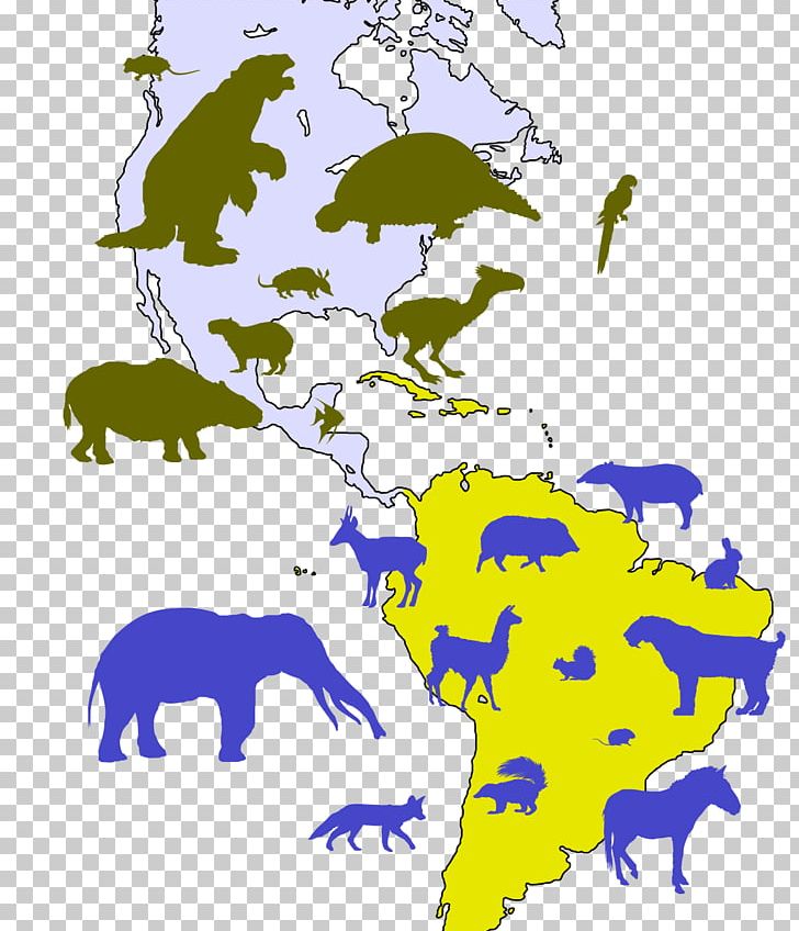 United States Isthmus Of Panama Great American Interchange Pliocene Central American Seaway PNG, Clipart, Americas, Area, Artwork, Carnivoran, Cattle Like Mammal Free PNG Download