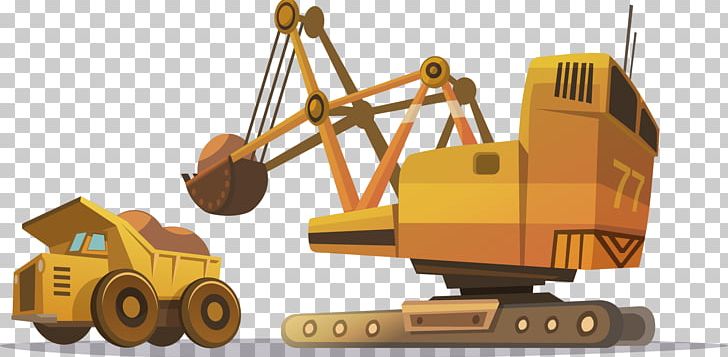 Mining Cartoon Laborer Illustration PNG, Clipart, Building, Coal, Construction Equipment, Construction Site, Crane Free PNG Download
