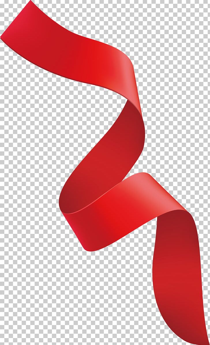 Red Ribbon Border Clipart Vector, Red Silk Ribbon Ribbon