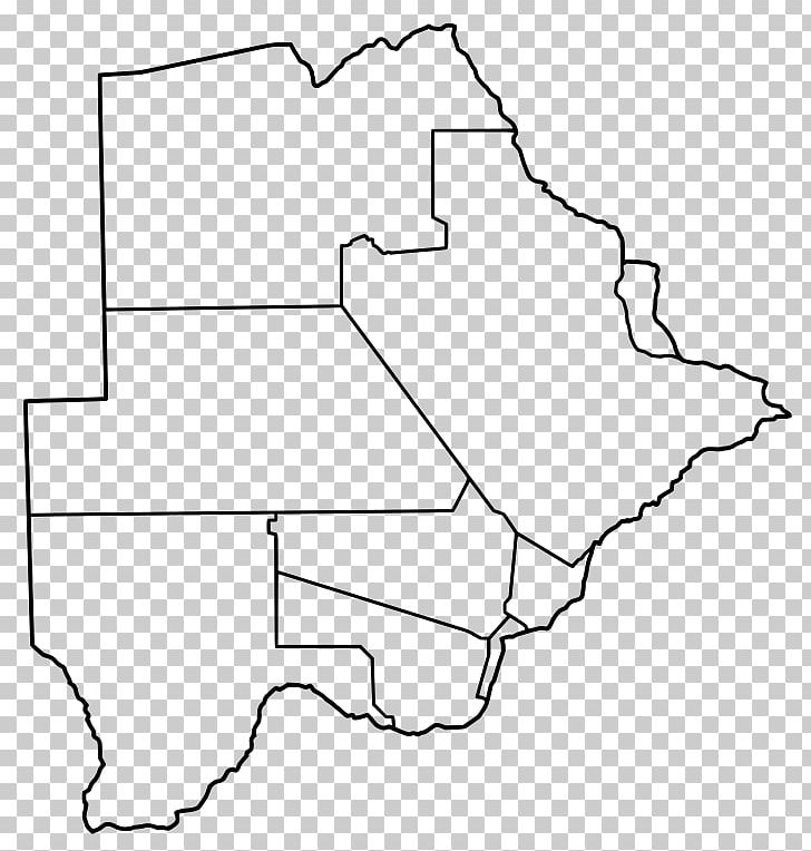Kgalagadi District Southern District Wikipedia Administrative Division Central District PNG, Clipart, Administrative Division, Angle, Area, Black And White, Blank Map Free PNG Download
