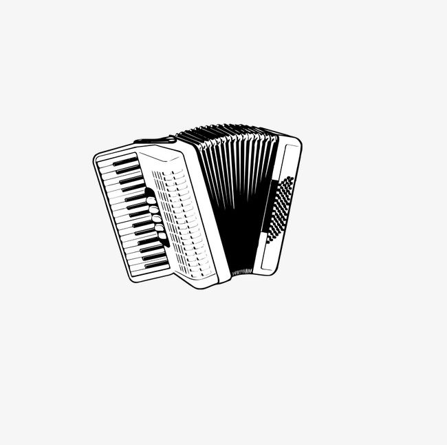 Black And White Accordion PNG, Clipart, Accordion, Accordion Clipart, Black Clipart, Instruments, Musical Free PNG Download