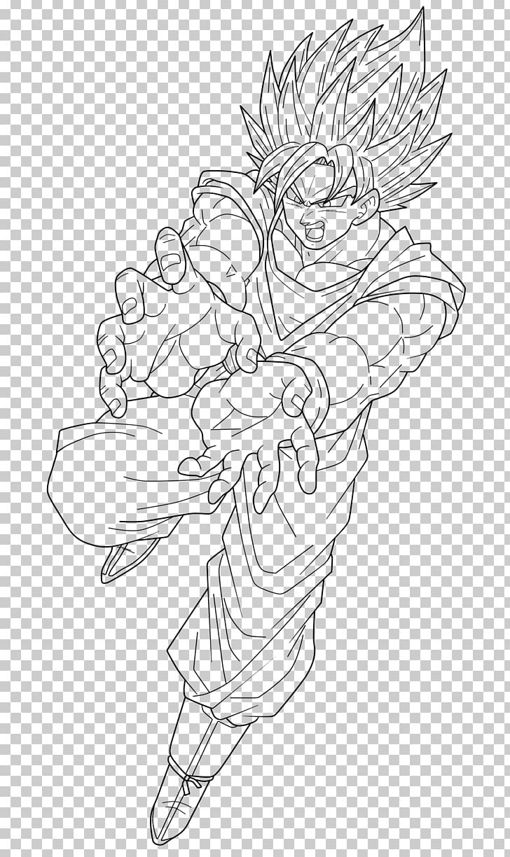 Goku Vegeta Drawing Super Saiyan Sketch PNG, Clipart, Angle, Arm, Black, Black And White, Cartoon Free PNG Download