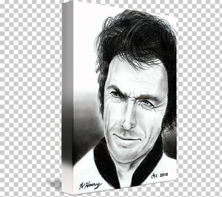 Chin Self-portrait PNG, Clipart, Artwork, Black And White, Chin, Clint Eastwood, Drawing Free PNG Download
