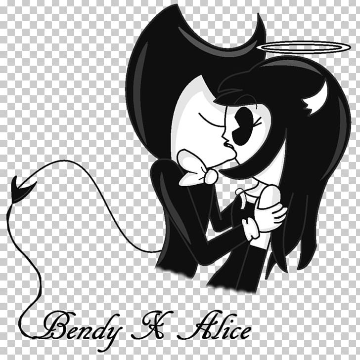 Bendy And The Ink Machine Minnie Mouse Kiss Hug Love PNG, Clipart, Bendy And The Ink Machine, Black, Black Hair, Carnivoran, Cartoon Free PNG Download