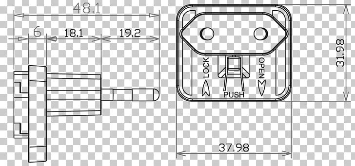 Door Handle Technical Drawing Diagram PNG, Clipart, Angle, Area, Art, Black And White, Diagram Free PNG Download
