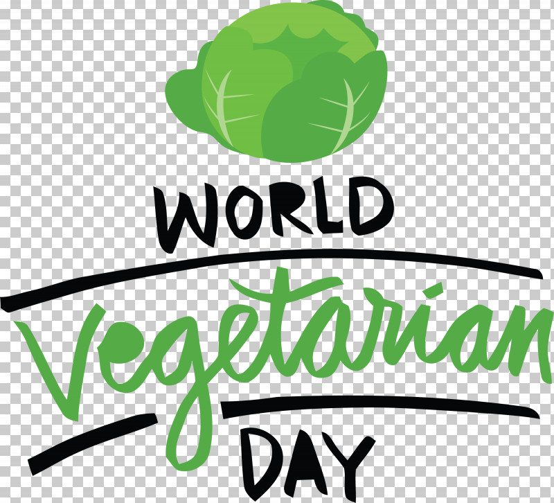VEGAN World Vegetarian Day PNG, Clipart, Behavior, Green, Leaf, Line, Logo Free PNG Download