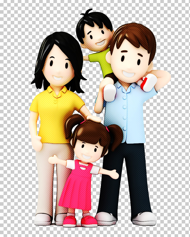 Cartoon People Youth Friendship Interaction PNG, Clipart, Animation, Black Hair, Cartoon, Child, Family Free PNG Download