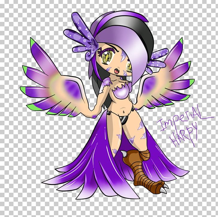 Harpy Violet Monster Cartoon PNG, Clipart, Angel, Anime, Art, Cartoon, Chibi Free PNG Download