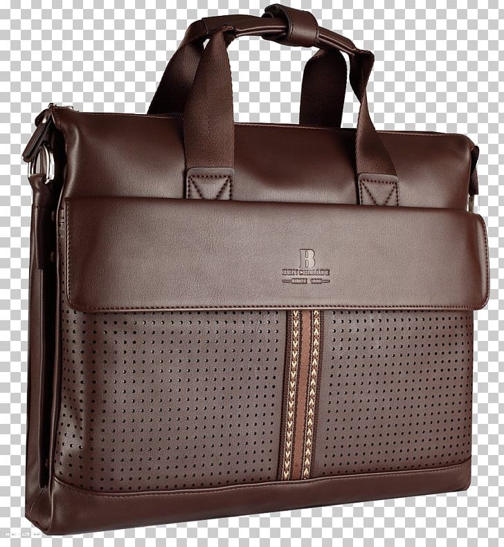 Briefcase Leather Handbag Backpack PNG