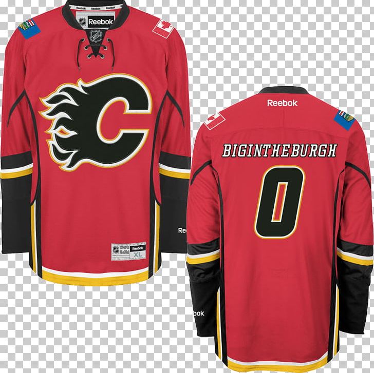 Calgary Flames National Hockey League Hockey Jersey NHL Uniform PNG, Clipart, Adidas, Brand, Brian Elliott, Calgary Flames, Clothing Free PNG Download