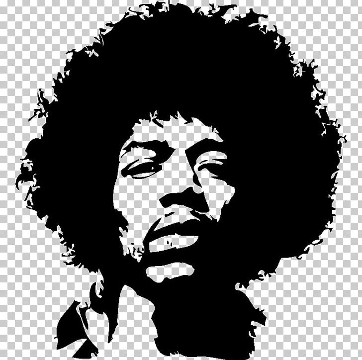 Jimi Hendrix Wall Decal Guitarist Stencil PNG, Clipart, Art, Black And White, Collection, Decal, Decorative Arts Free PNG Download