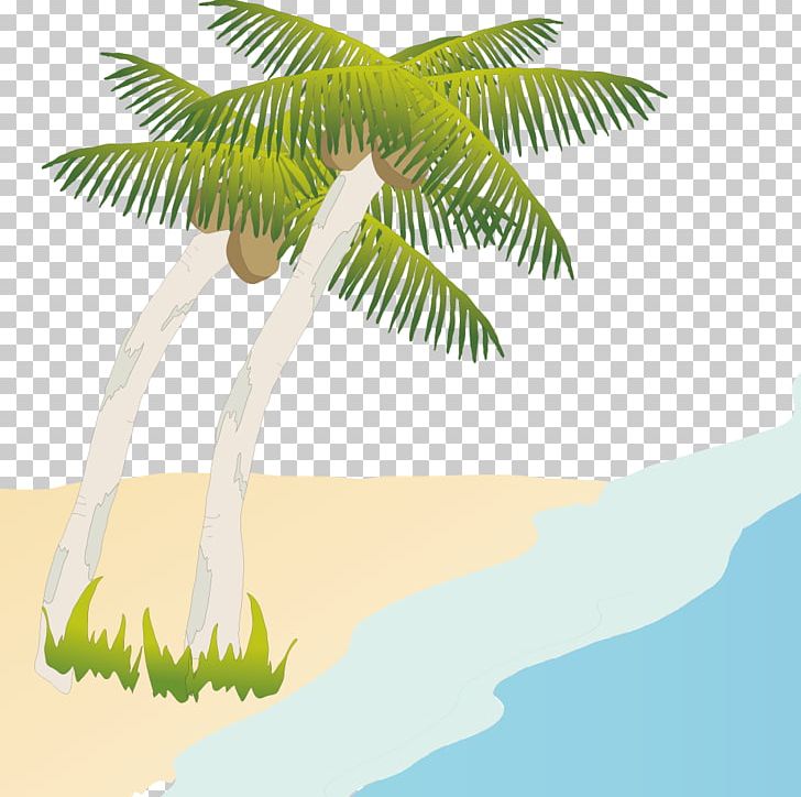 Coconut Beach Illustration PNG, Clipart, Arecaceae, Arecales, Beach, Beach Vector, Cartoon Free PNG Download