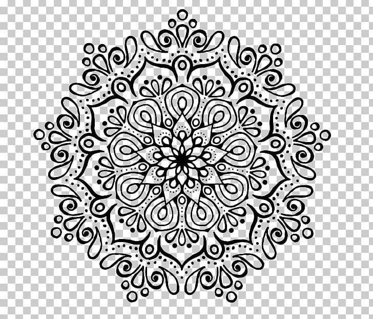 Mandala Drawing Coloring Book Art Painting PNG, Clipart, Area, Art, Black, Black And White, Book Free PNG Download