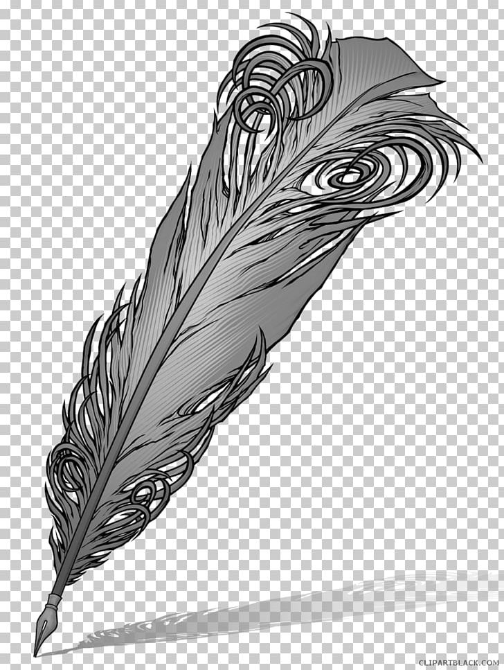 Paper Quill Fountain Pen PNG, Clipart, Bird, Black And White, Dip Pen, Drawing, Feather Free PNG Download