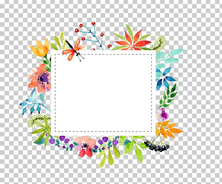 Watercolor Flowers Border Material PNG, Clipart, Border, Clip Art, Design, Desktop Wallpaper, Flower Free PNG Download