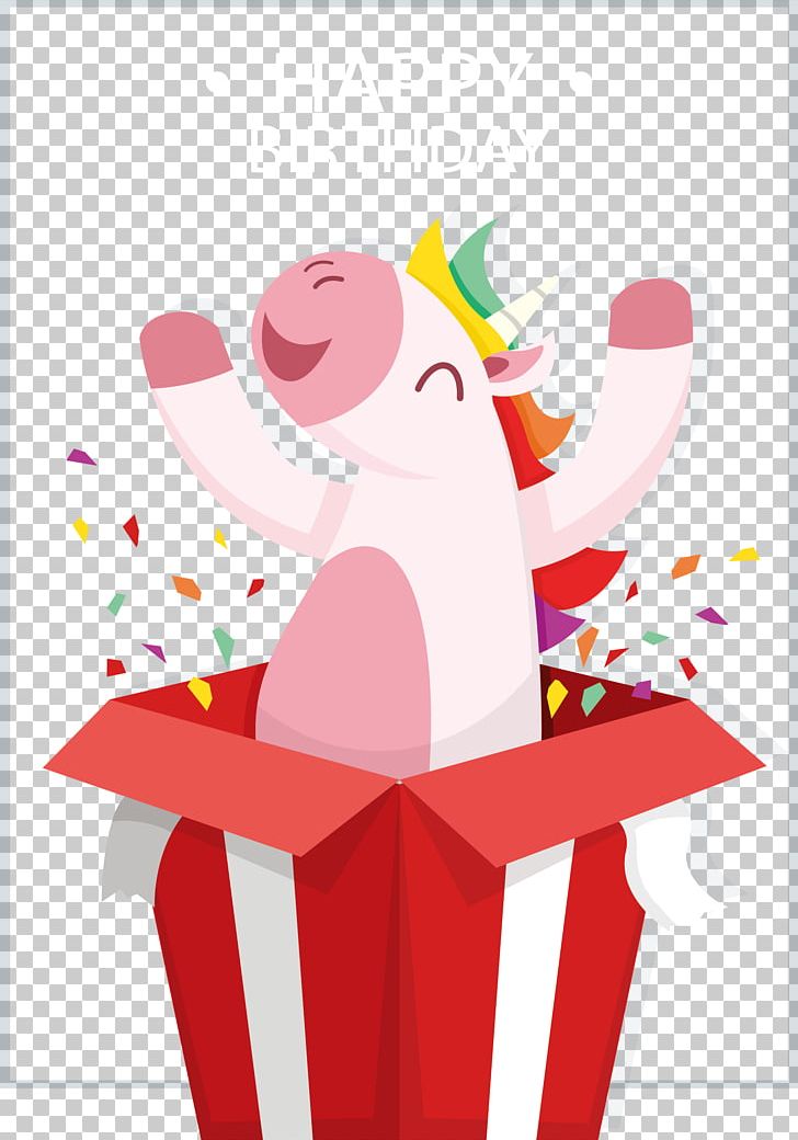 T-shirt Gift Birthday Unicorn Greeting Card PNG, Clipart, Birthday Party, Box, Box Vector, Cardboard Box, Download Free PNG Download