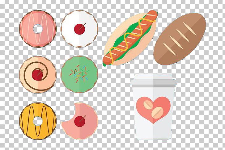 Hot Dog Doughnut Hamburger Fast Food Breakfast PNG, Clipart, Adobe Illustrator, Breakfast, Circle, Coffee, Cuisine Free PNG Download