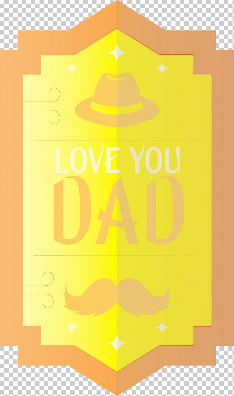 Yellow Font Pattern Line Meter PNG, Clipart, Fathers Day Label, Line, Meter, Paint, Watercolor Free PNG Download