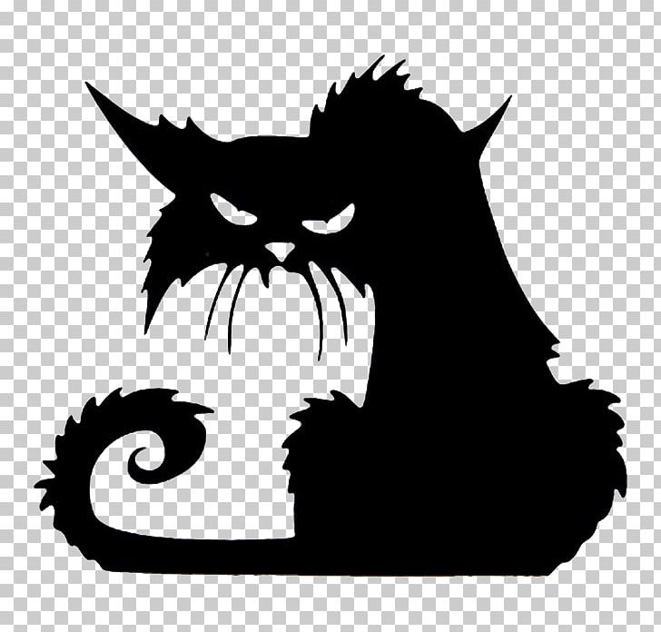 Black Cat Kitten Le Chat Noir Decal PNG, Clipart, Animals, Artwork, Black, Carnivoran, Cartoon Free PNG Download